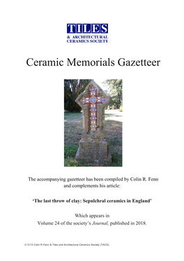 Download Ceramic Memorials Gazetteer