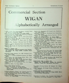 Commercial Section Alphabetically Arranged