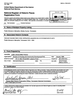 National Register of Historic Places Continuation Sheet