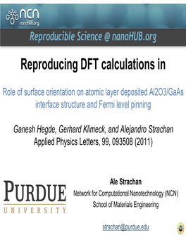 Reproducing DFT Calculations In