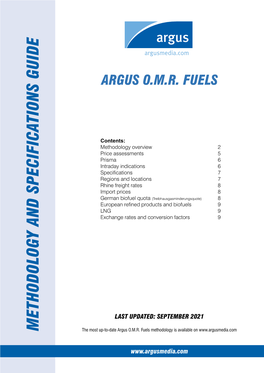 Argus O.M.R. Fuels Methodology Is Available On