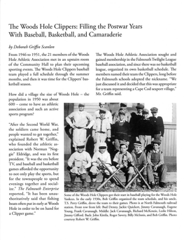 The Woods Hole Clippers: Filling the Postwar Years with Baseball, Basketball, and Camaraderie by Deborah Griffin Scanlon