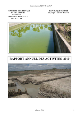 Rapport Annuel 2010 DNP Version Finale