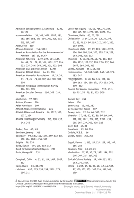 Abington School District V. Schempp 3, 22, 67, 126 Accommodation 36, 105, 167F., 178F., 181, 183, 186, 188, 191–194, 202