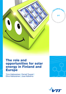 The Role and Opportunities for Solar Energy in Finland and Europe