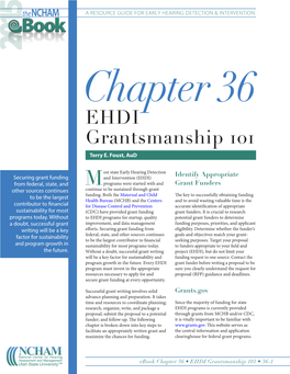 EHDI Grantsmanship 101 Terry E