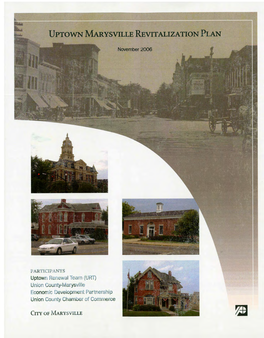 Uptown Marysville Revitalization Plan Table of Contents