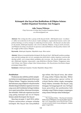 Kelompok Abu Sayyaf Dan Radikalisme Di Filipina Selatan 119