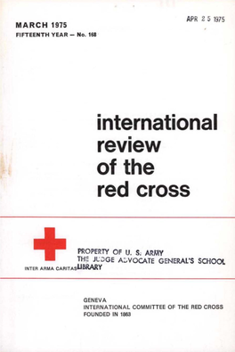 International Review of the Red Cross, March 1975, Fifteenth Year
