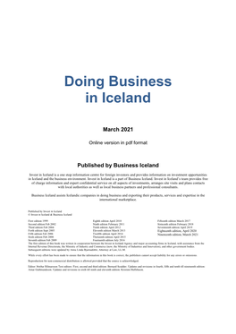 Doing Business in Iceland