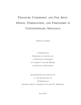 Mining, Foreignness, and Friendship in Contemporary Mongolia