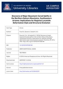 Discovery of Major Basement-Cored Uplifts in The