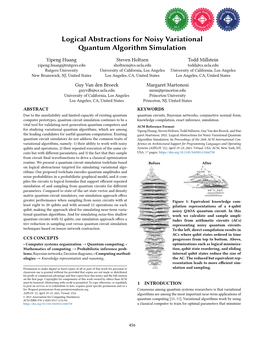 Logical Abstractions for Noisy Variational Quantum Algorithm