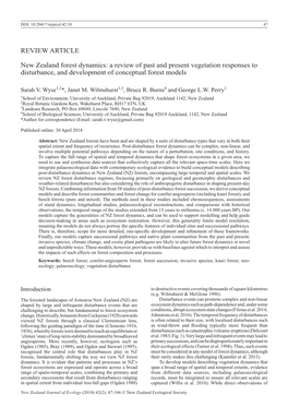 REVIEW ARTICLE New Zealand Forest Dynamics