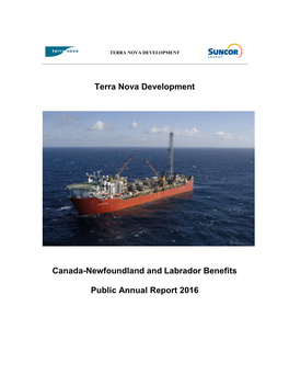 Terra Nova Development Canada-Newfoundland and Labrador Benefits Public Annual Report 2016