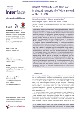 Interest Communities and Flow Roles in Directed Networks