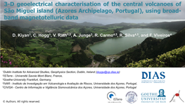 Azores Archipelago, Portugal), Using Broad- Band Magnetotelluric Data