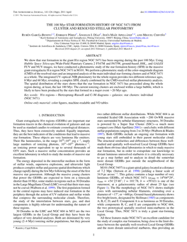 THE 100 Myr STAR FORMATION HISTORY of NGC 5471 from CLUSTER and RESOLVED STELLAR PHOTOMETRY