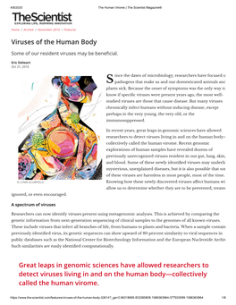 Human Virome | the Scientist Magazine®