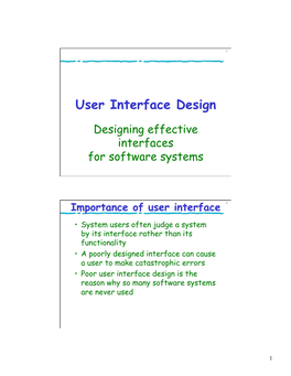 User Interface Design