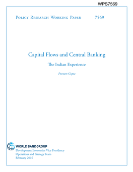 Capital Flows and Central Banking : the Indian Experience