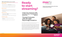 SAS181039BC Maxtv Stream Brochure.Indd