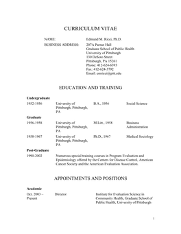 GSPH Formatted CV Template