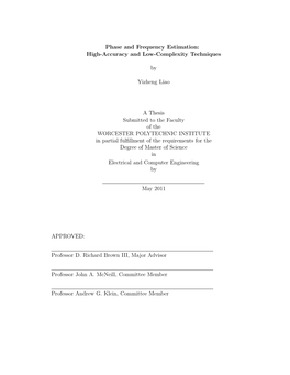 Phase and Frequency Estimation: High-Accuracy and Low-Complexity Techniques