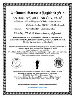 3Rd Annual Sarasota Highland Feis