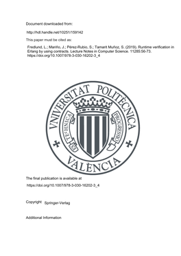 Document Downloaded From: This Paper Must Be Cited As: the Final Publication Is Available at Copyright Additional Information Ht