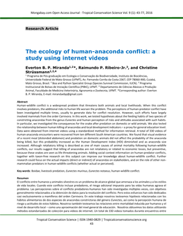 The Ecology of Human-Anaconda Conflict: a Study Using Internet Videos
