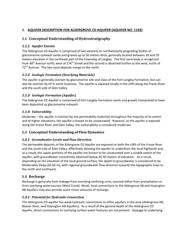 1. Aquifer Description for Aldergrove Cd Aquifer (Aquifer No