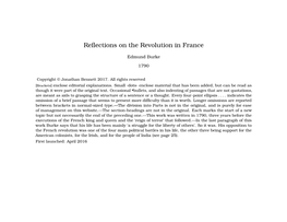 Reflections on the French Revolution