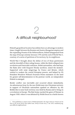 A Difficult Neighbourhood1