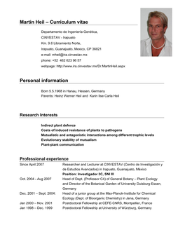 Martin Heil – Curriculum Vitae