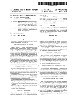 (12) United States Plant Patent (10) Patent N0.: US PP20,710 P2 Lambert Et Al