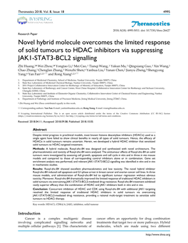 Theranostics Novel Hybrid Molecule Overcomes the Limited Response Of