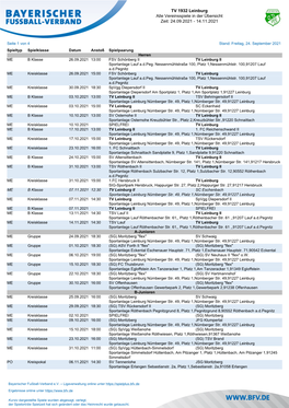 TV 1932 Leinburg Alle Vereinsspiele in Der Übersicht Zeit: 29.08.2021