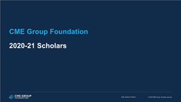 CME Group Foundation 2020-21 Scholars