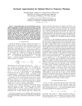 Stochastic Approximation for Optimal Observer Trajectory Planning