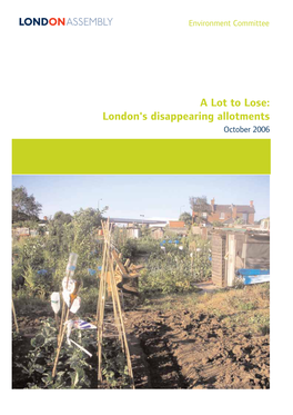 London's Disappearing Allotments October 2006