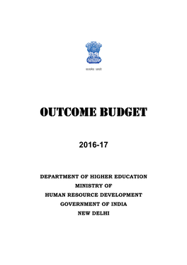 Outcome Budget