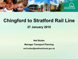 Chingford to Stratford Rail Line 27 January 2010