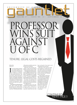Professor Wins Suit Against U of C