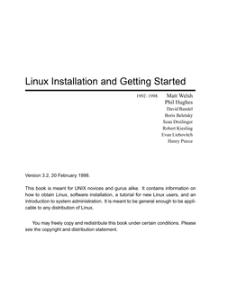 Linux Installation Guide