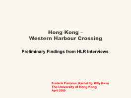 Hong Kong – Western Harbour Crossing
