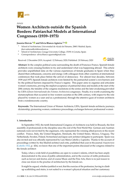 Women Architects Outside the Spanish Borders: Patriarchal Models at International Congresses (1939–1975)