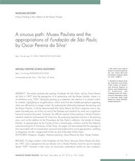 A Sinuous Path: Museu Paulista and the Appropriations of Fundação De São Paulo, by Oscar Pereira Da Silva1
