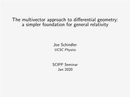 The Multivector Approach to Differential Geometry