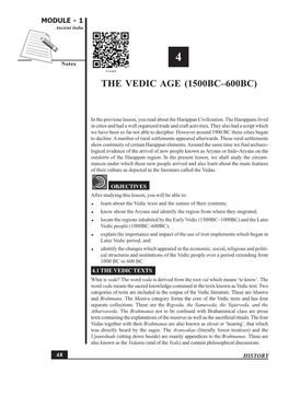 The Vedic Age (1500Bc–600Bc)